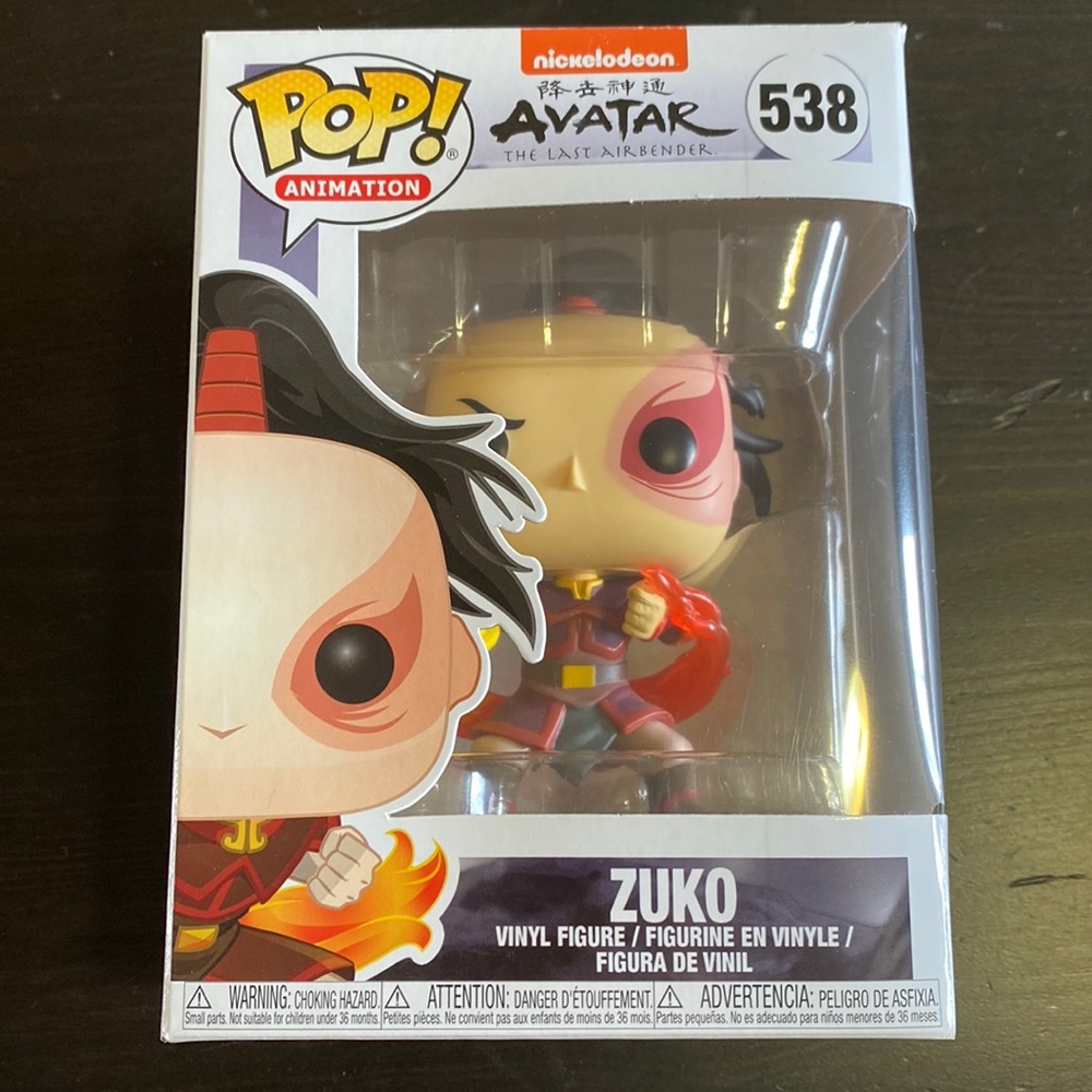 zuko funko pop! from avatar
